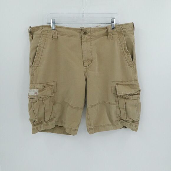 Denim & Supply Shorts Men 38 Beige Cargo Ralph Lauren Utility Flap Pockets Gorp - Picture 1 of 16